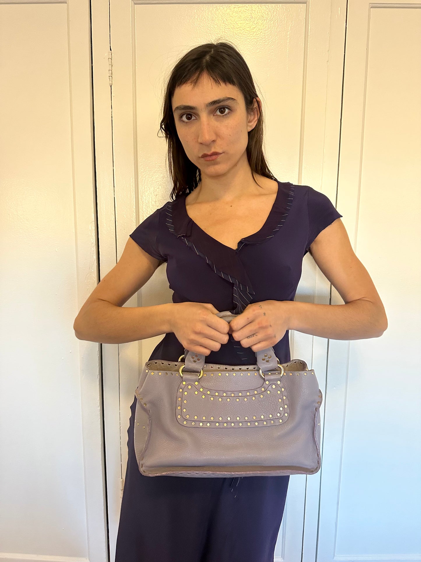 Celine - Lilac Boogie Studded Purse