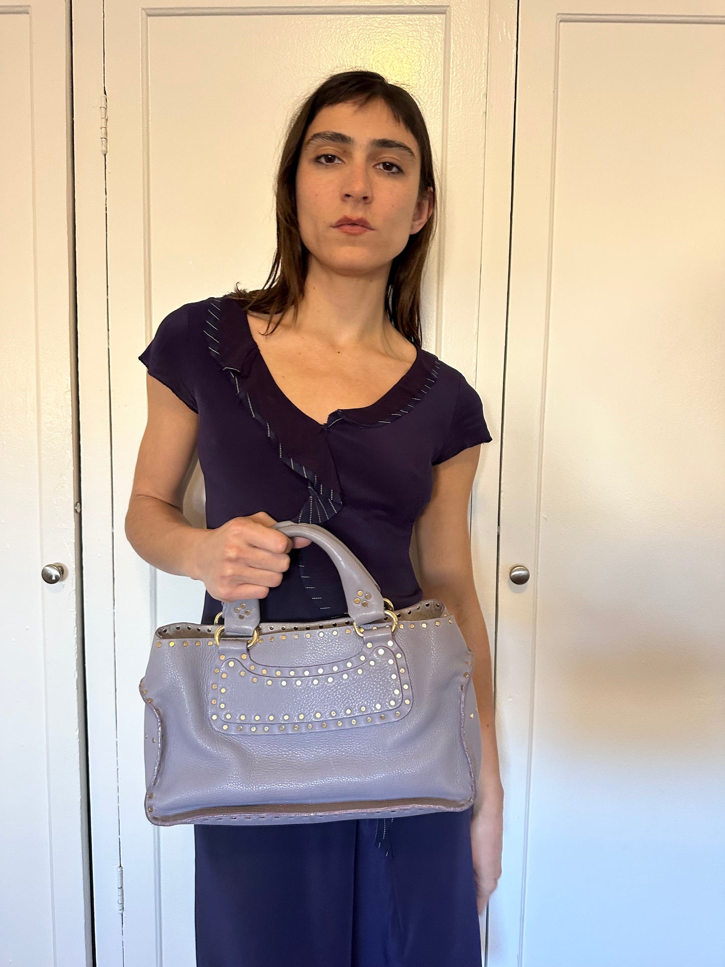 Celine - Lilac Boogie Studded Purse
