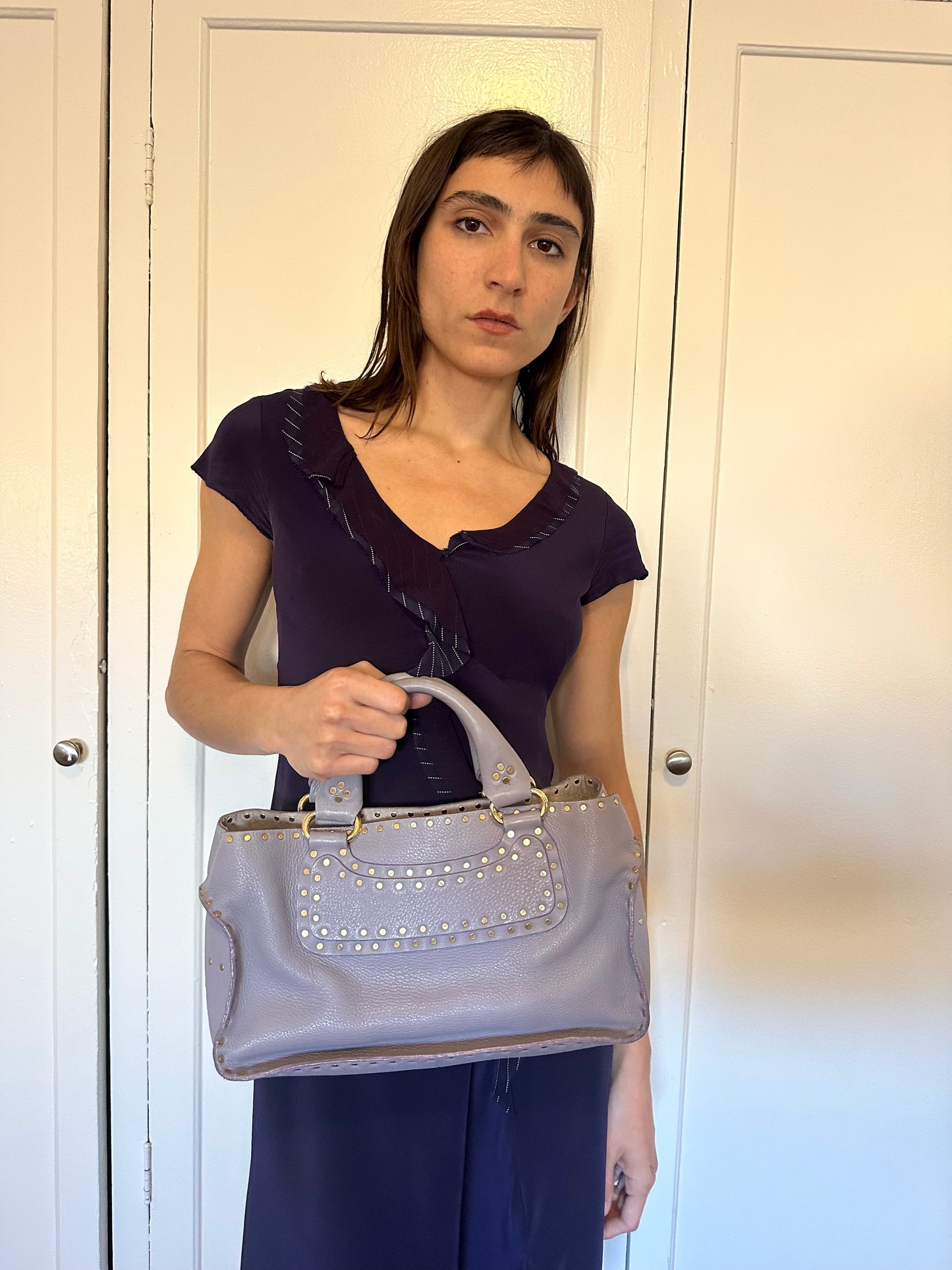 Celine - Lilac Boogie Studded Purse