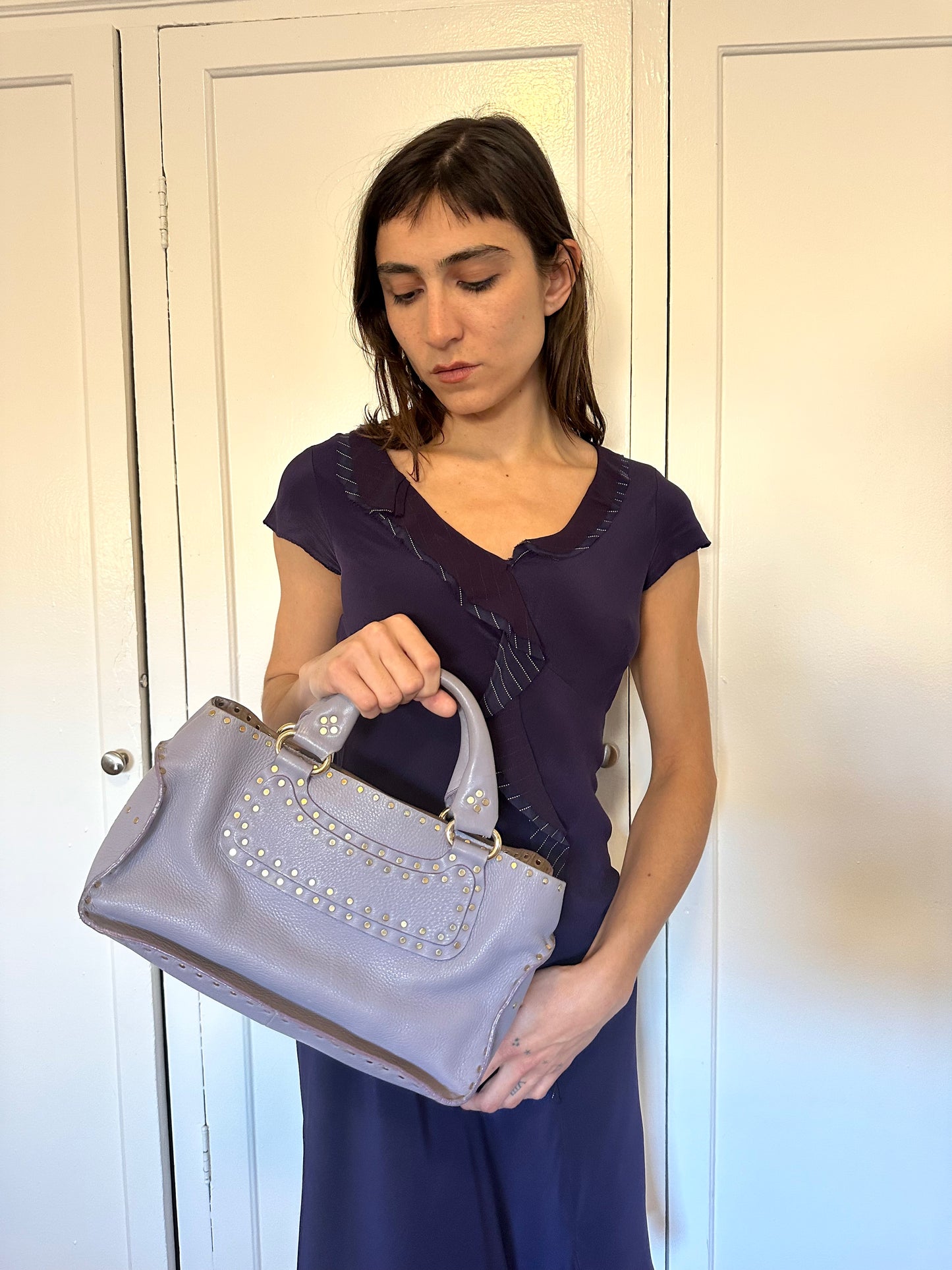 Celine - Lilac Boogie Studded Purse