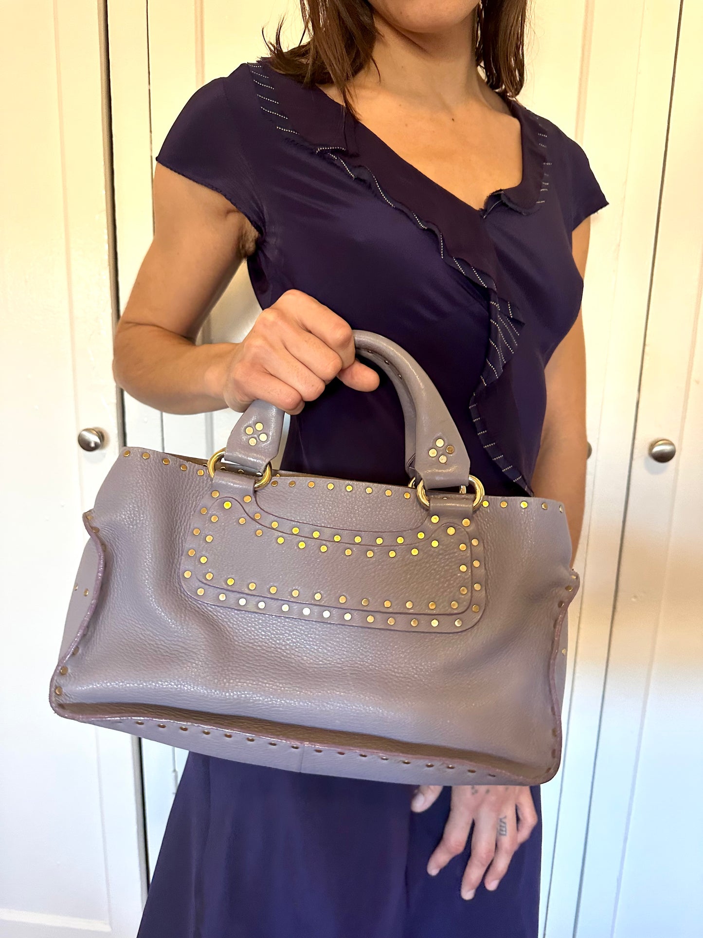 Celine - Lilac Boogie Studded Purse