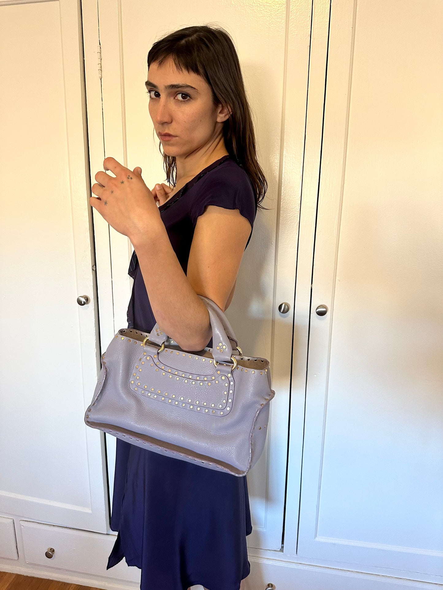 Celine - Lilac Boogie Studded Purse