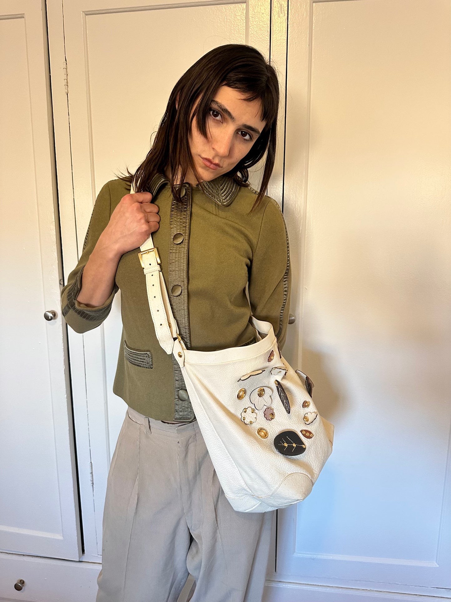 Marni - Cream Charm Messenger Bag