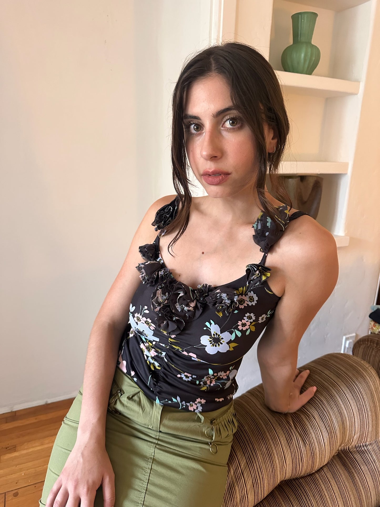 Floral Rosette Tank Top