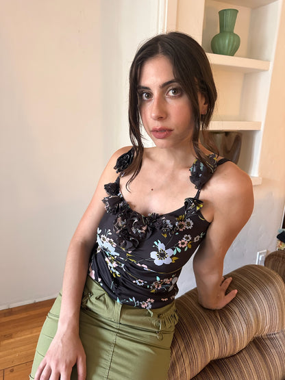 Floral Rosette Tank Top