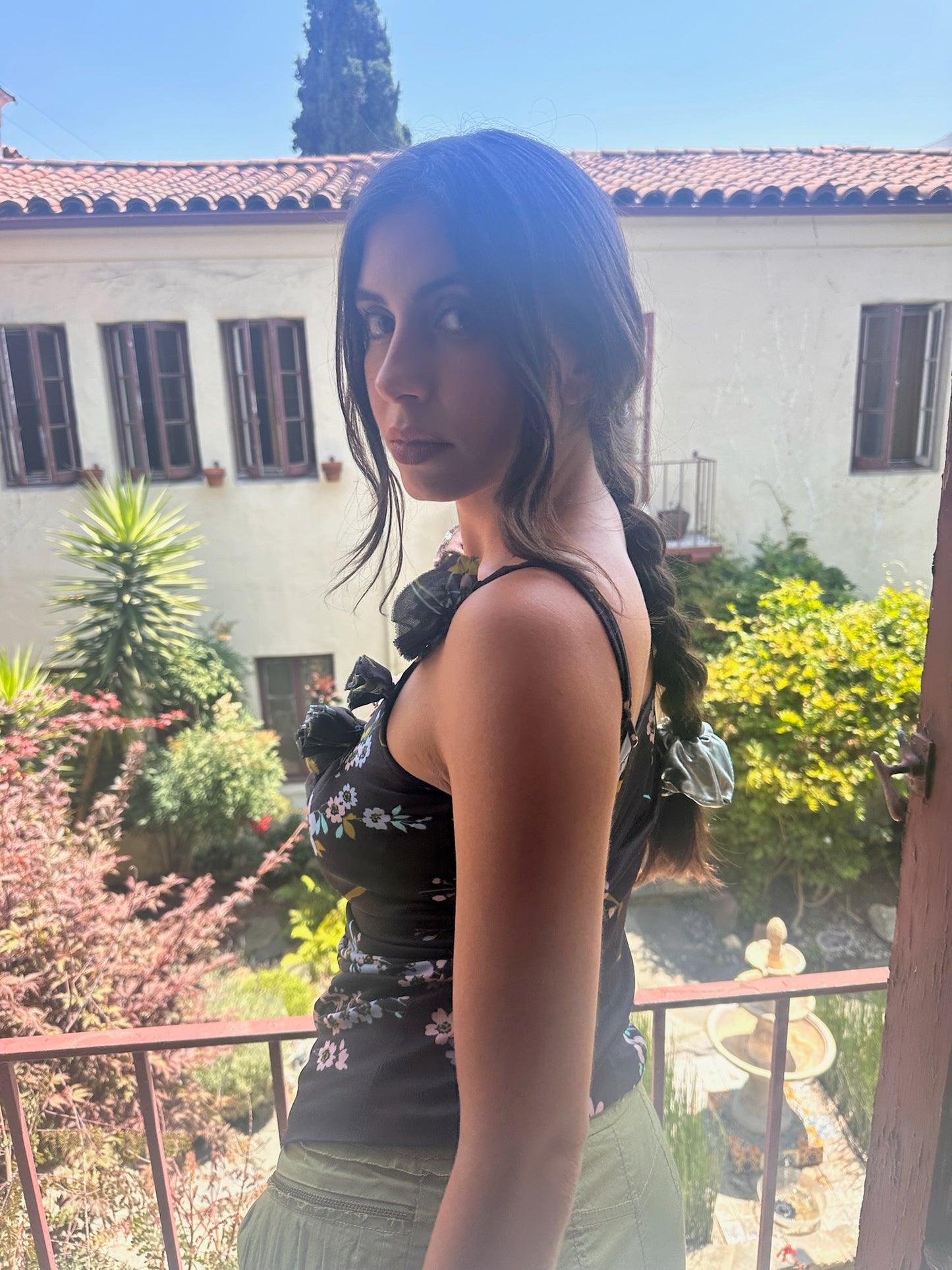 Floral Rosette Tank Top