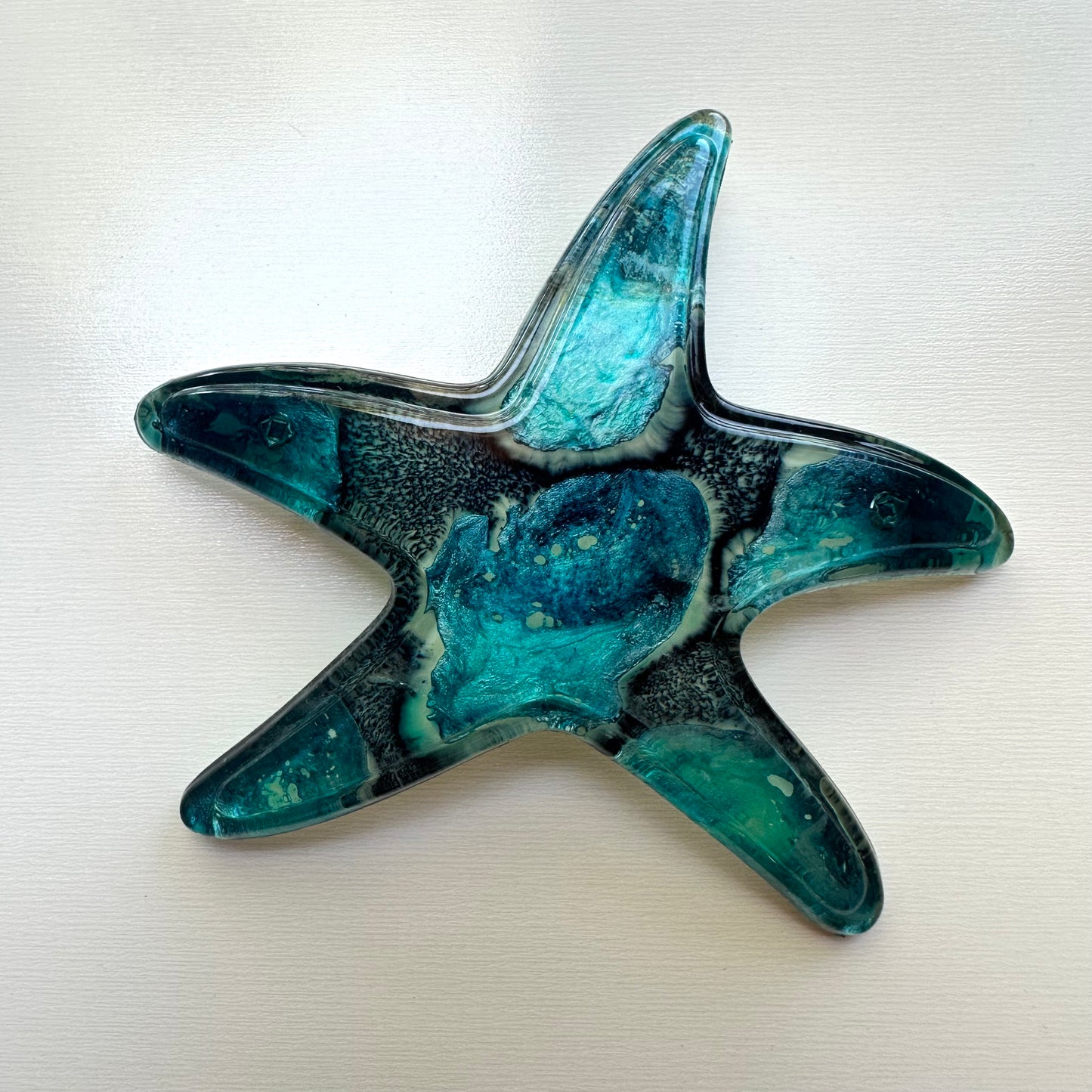 Sea Blue Starfish Large Barrette