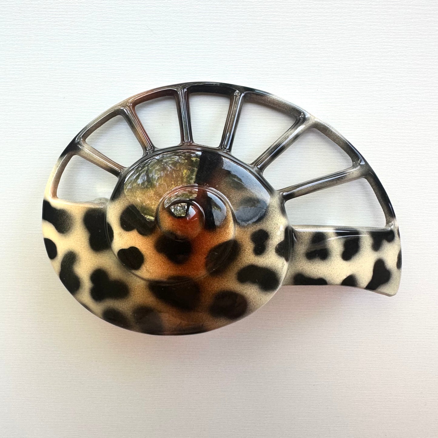 Cowhide Shell Barrette