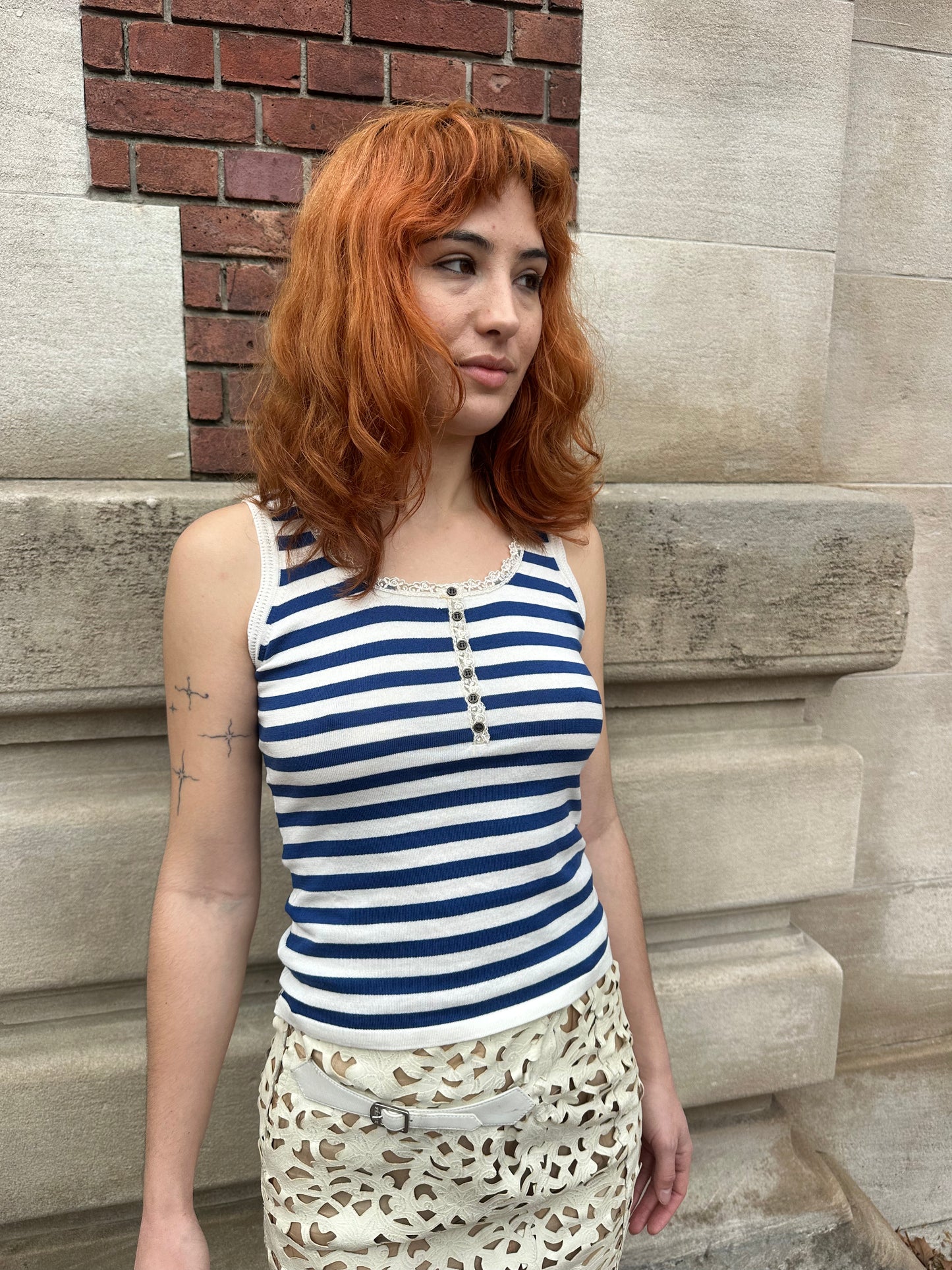 Barneys New York - Blue Striped Tank