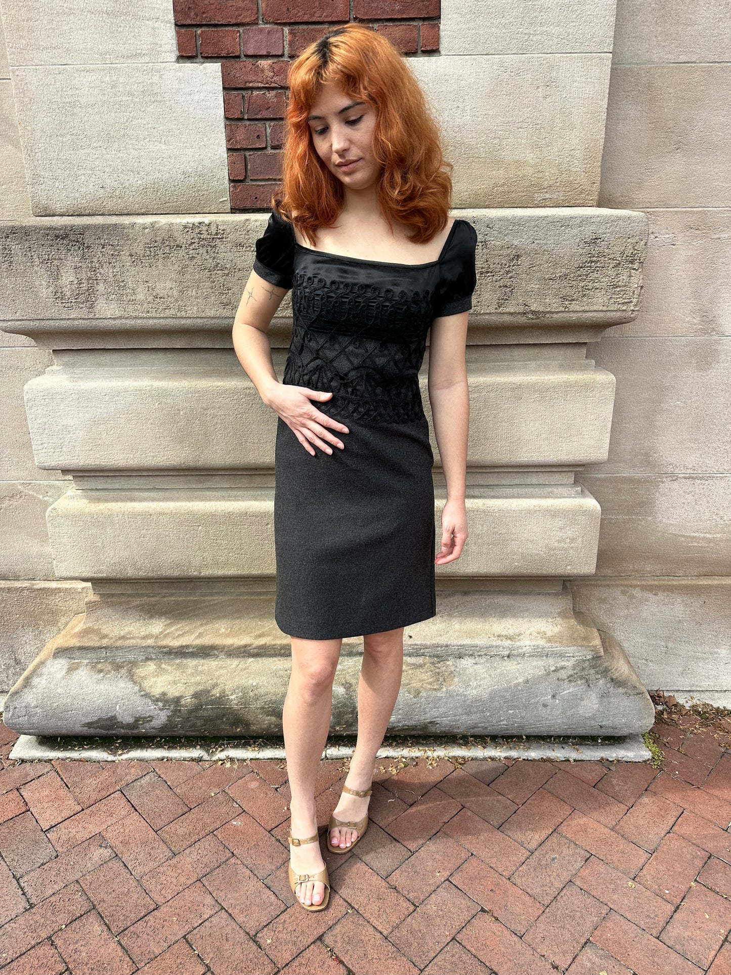 Philosophy di Alberta Ferretti - Wool Embroidered Dress
