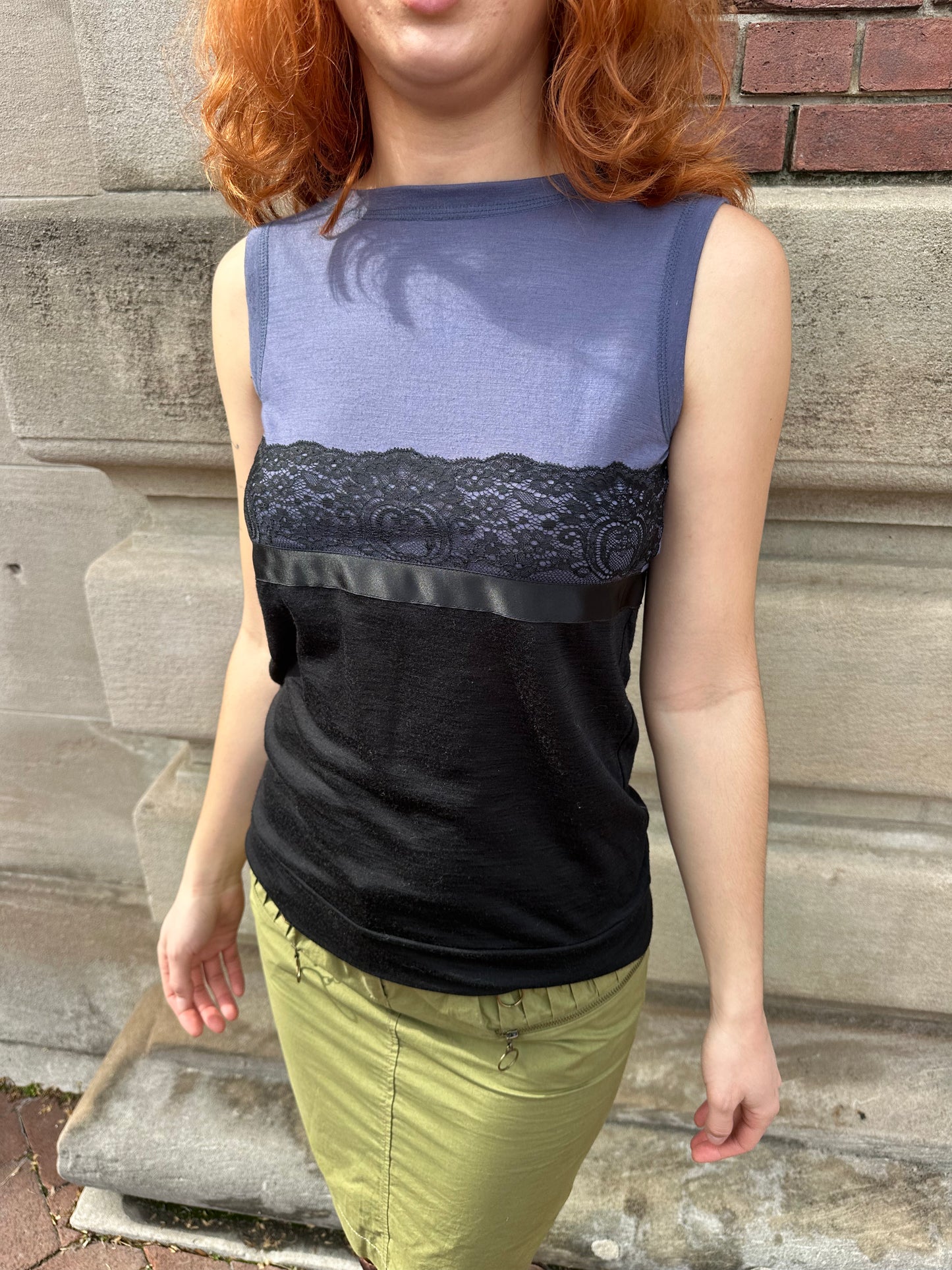 Philosophy di Alberta Ferretti - Lace Ribbon Tank Top