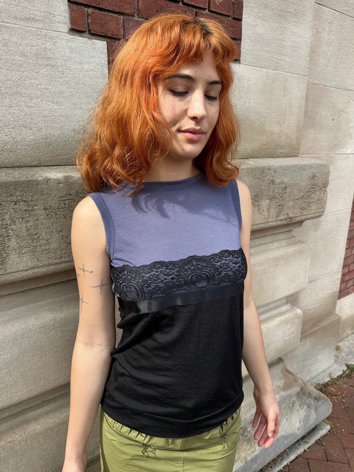 Philosophy di Alberta Ferretti - Lace Ribbon Tank Top