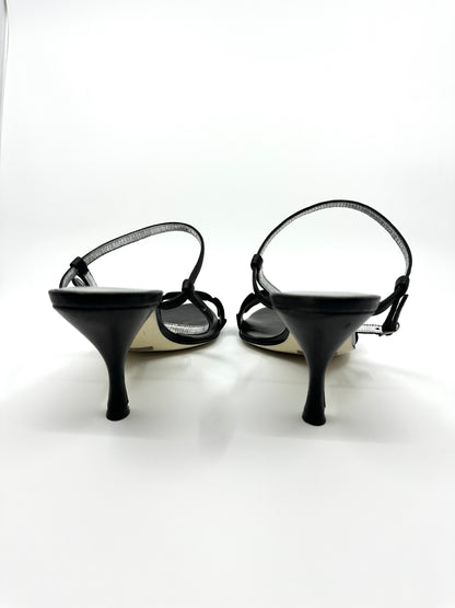 Ruffle Slingback Heels