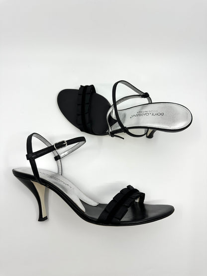 Ruffle Slingback Heels