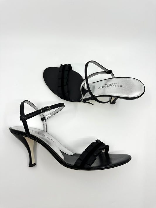 Ruffle Slingback Heels