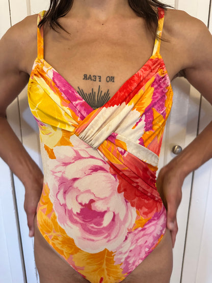 Sherbet Floral Bathing Suit