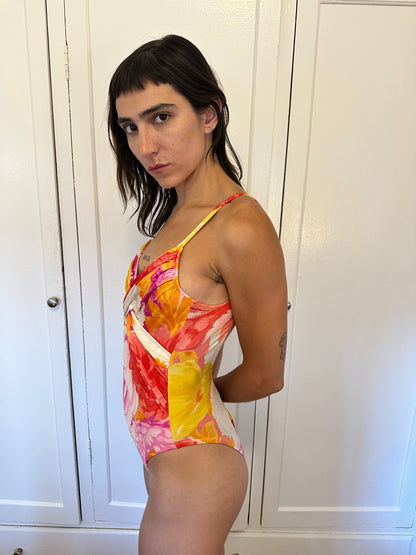 Sherbet Floral Bathing Suit