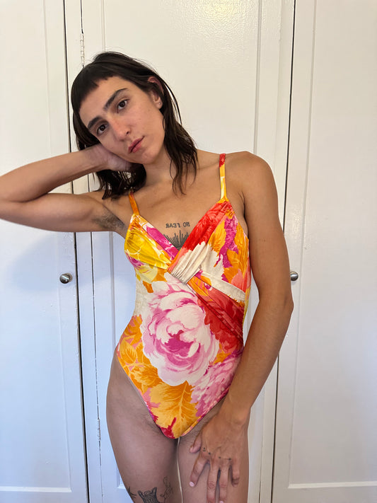 Sherbet Floral Bathing Suit