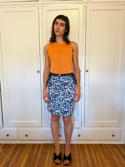 Denim Flower Skirt