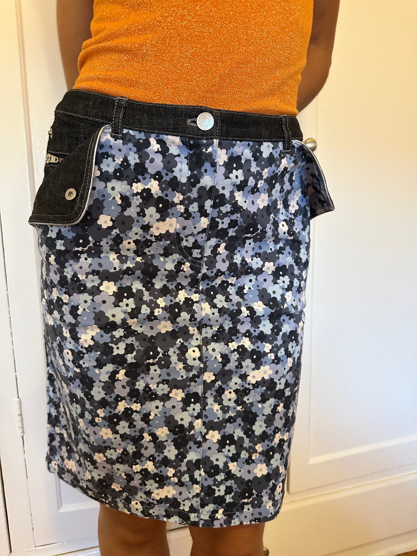 Denim Flower Skirt