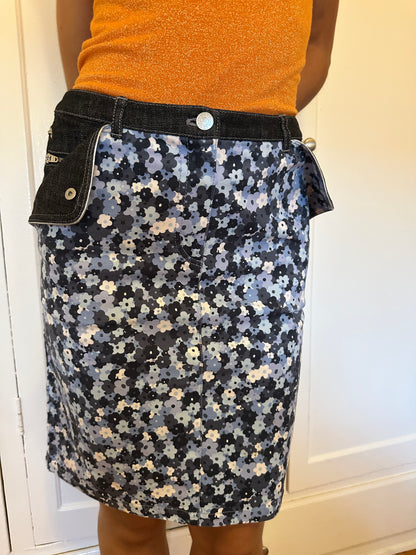 Denim Flower Skirt