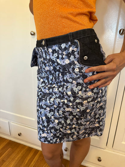 Denim Flower Skirt