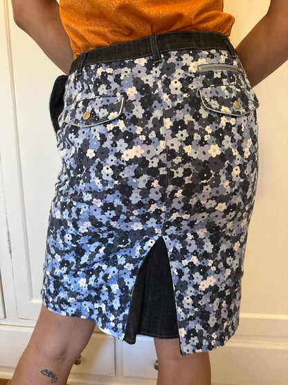 Denim Flower Skirt