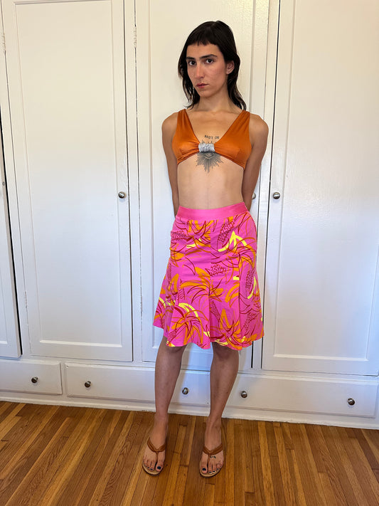 Pink Palms Skirt