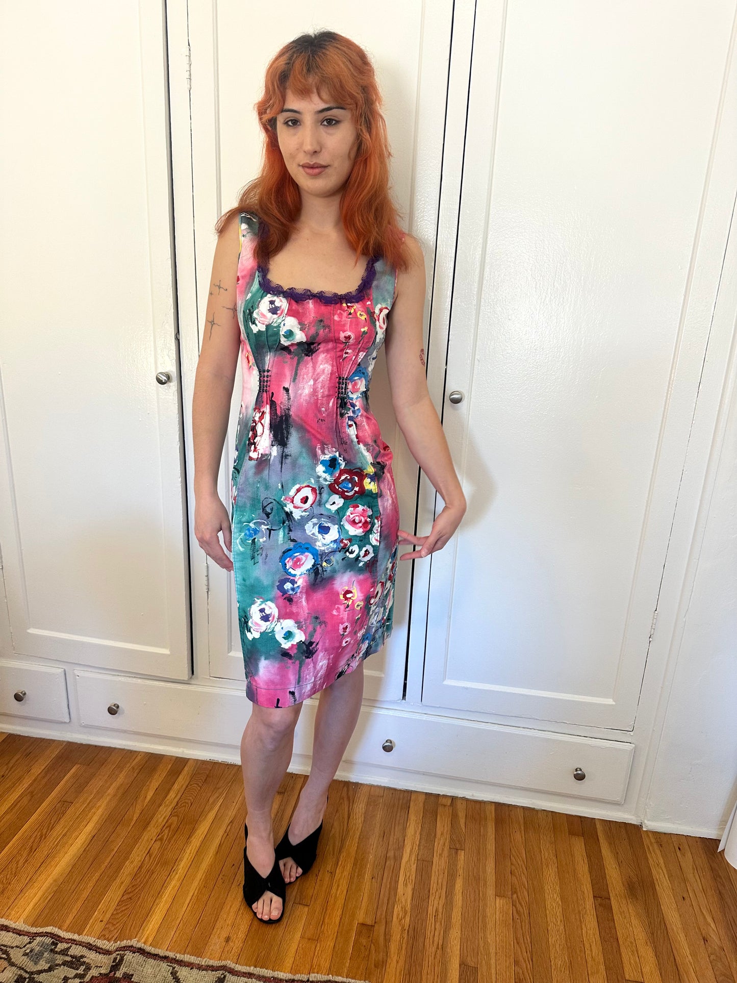 Philosophy di Alberta Ferretti - Painted Floral Dress
