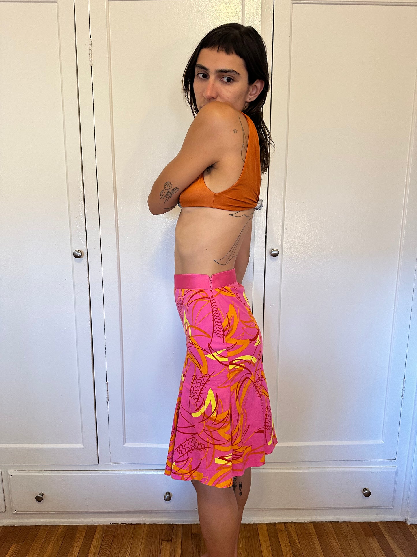 Pink Palms Skirt