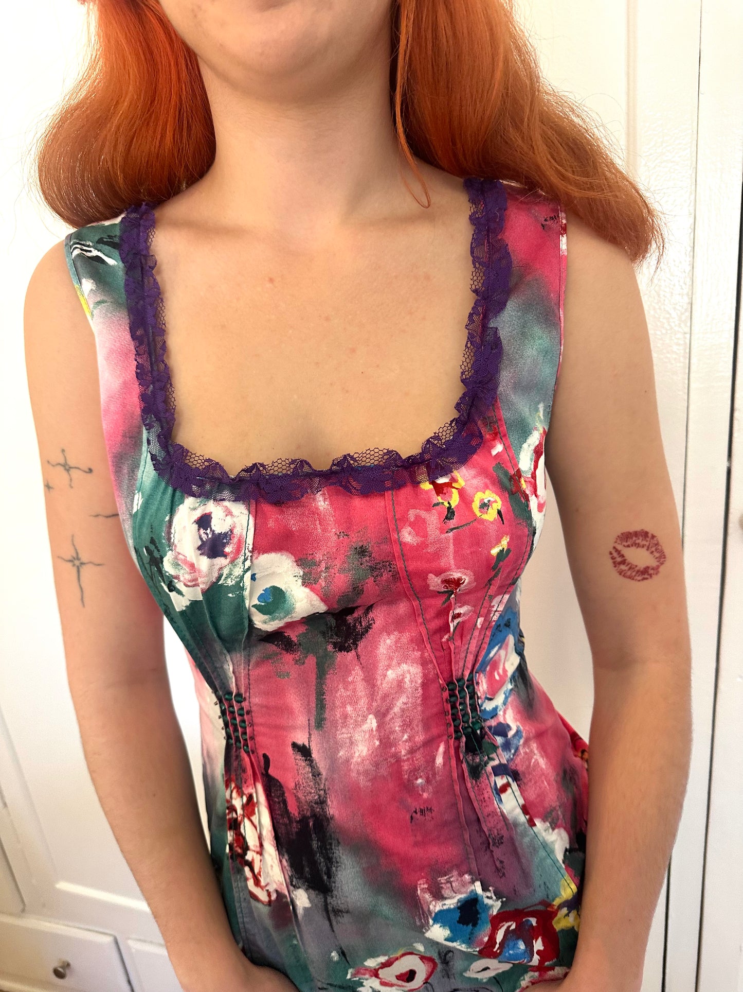 Philosophy di Alberta Ferretti - Painted Floral Dress