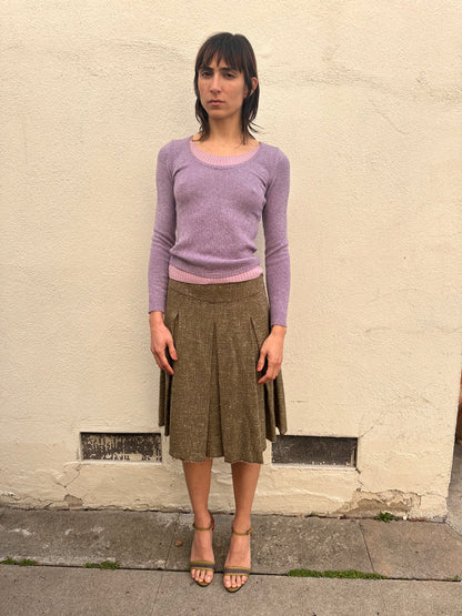 Purple Double Knit Sweater