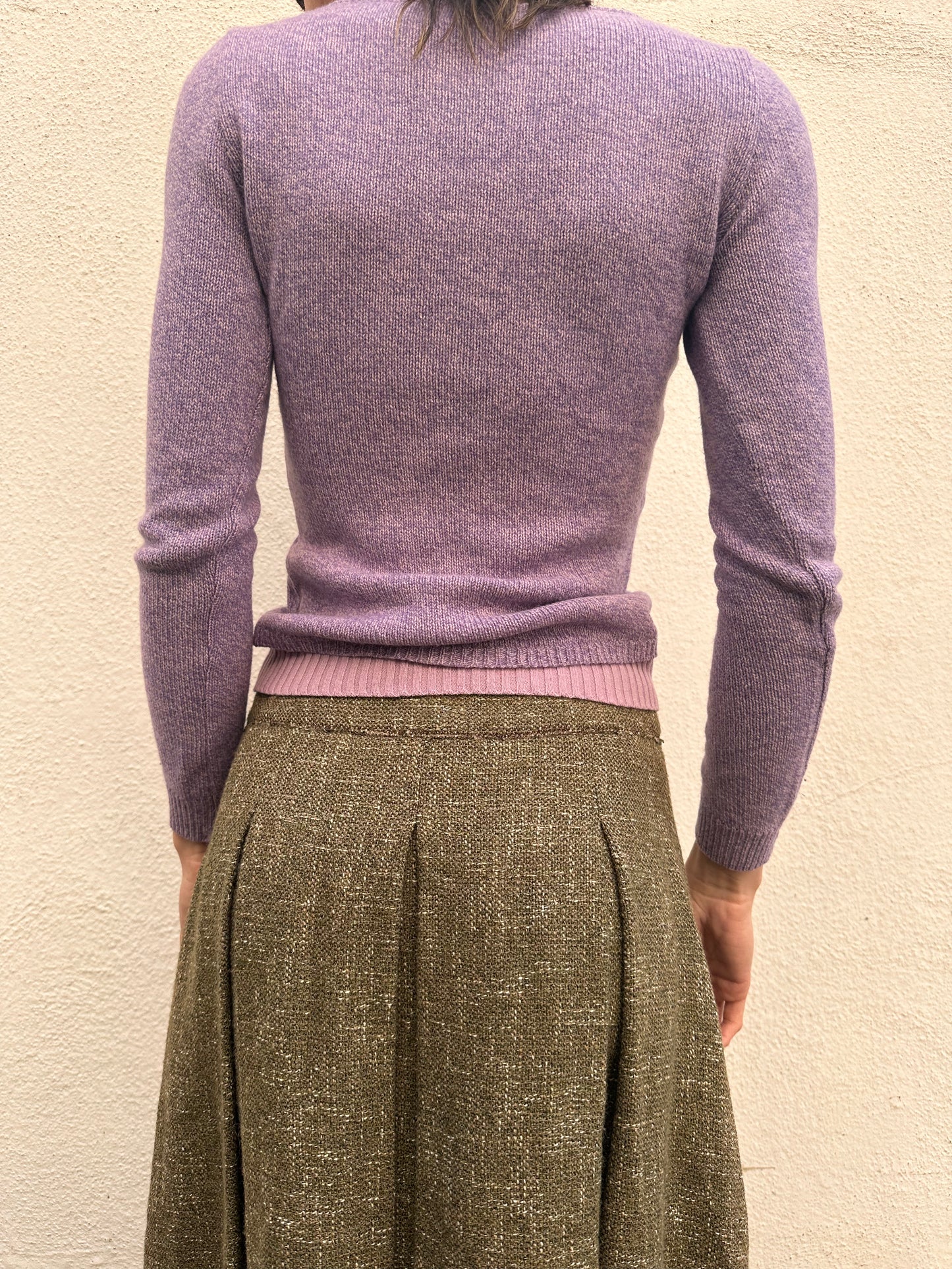 Purple Double Knit Sweater