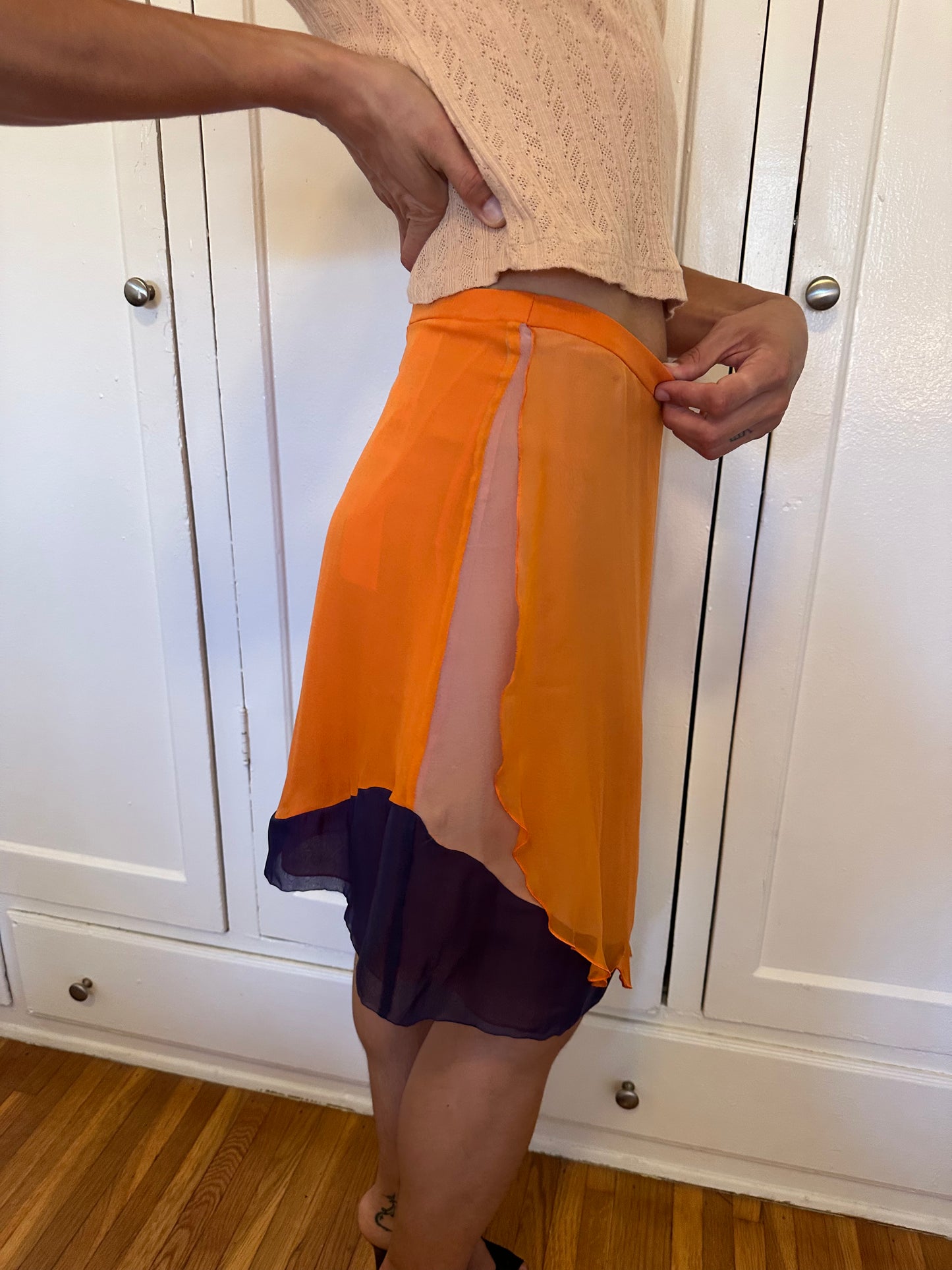 Silk Layered Skirt