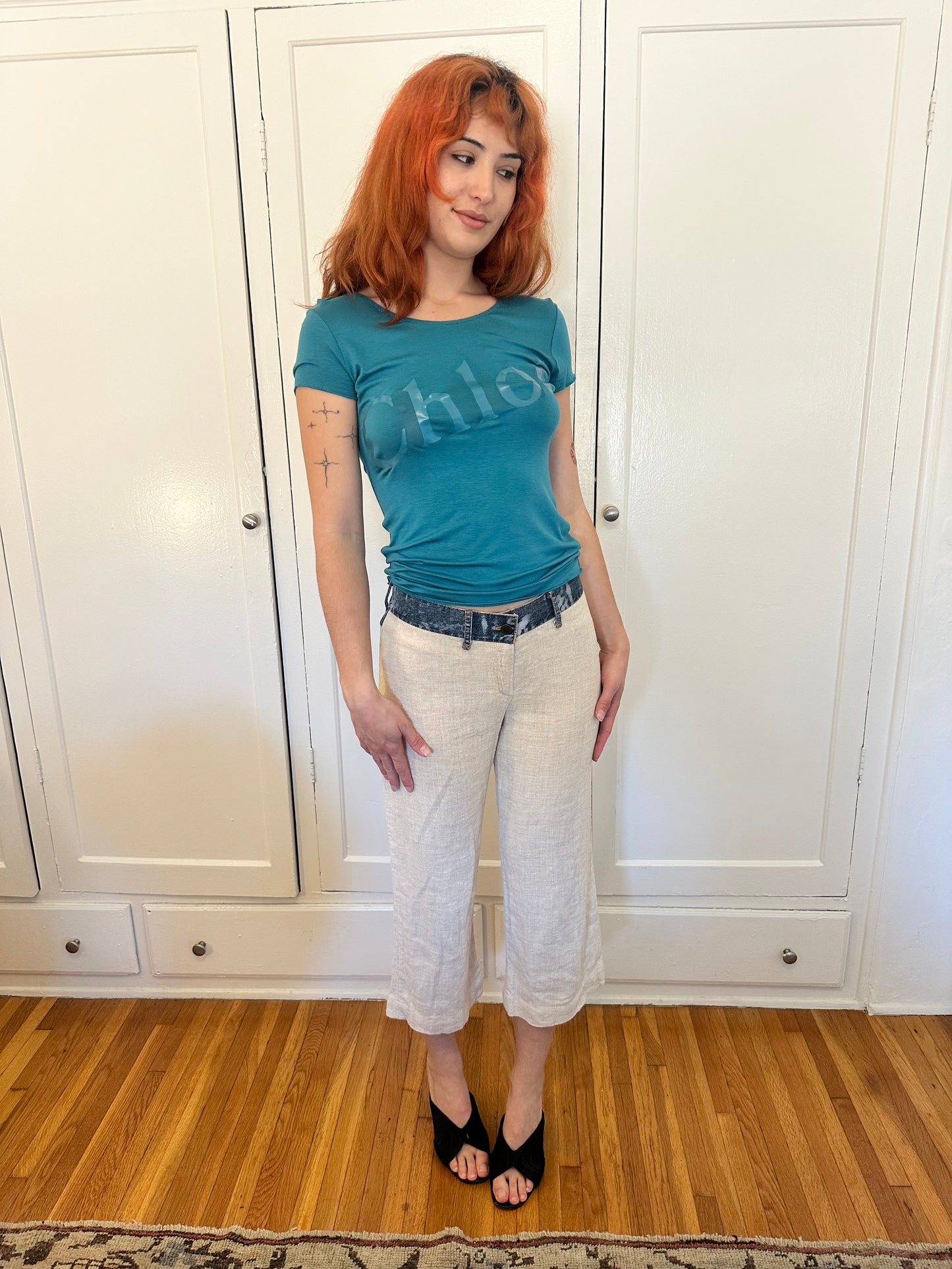 Dolce & Gabbana - Linen & Denim Capris