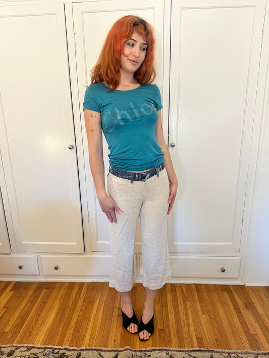 Dolce & Gabbana - Linen & Denim Capris