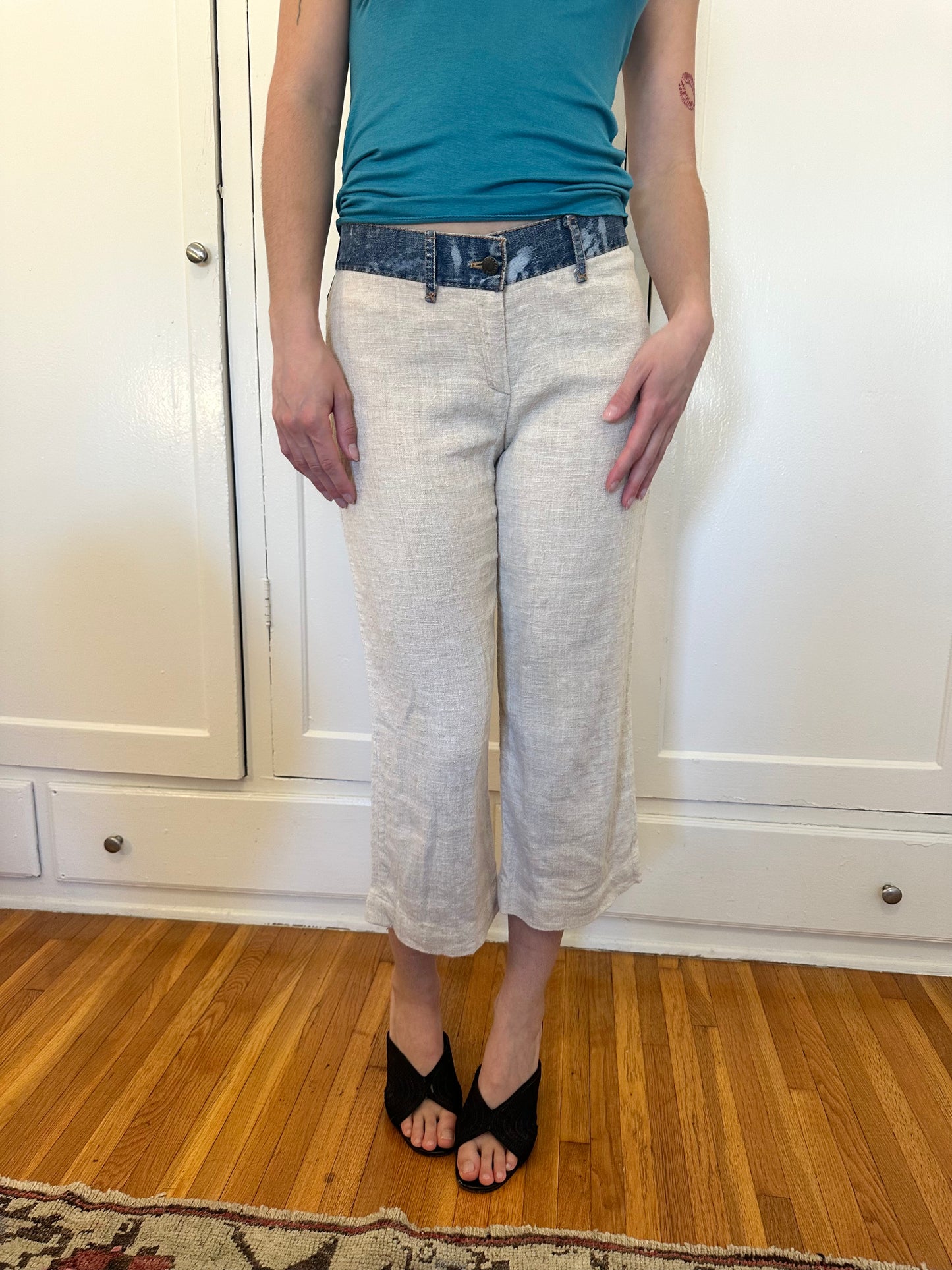 Dolce & Gabbana - Linen & Denim Capris