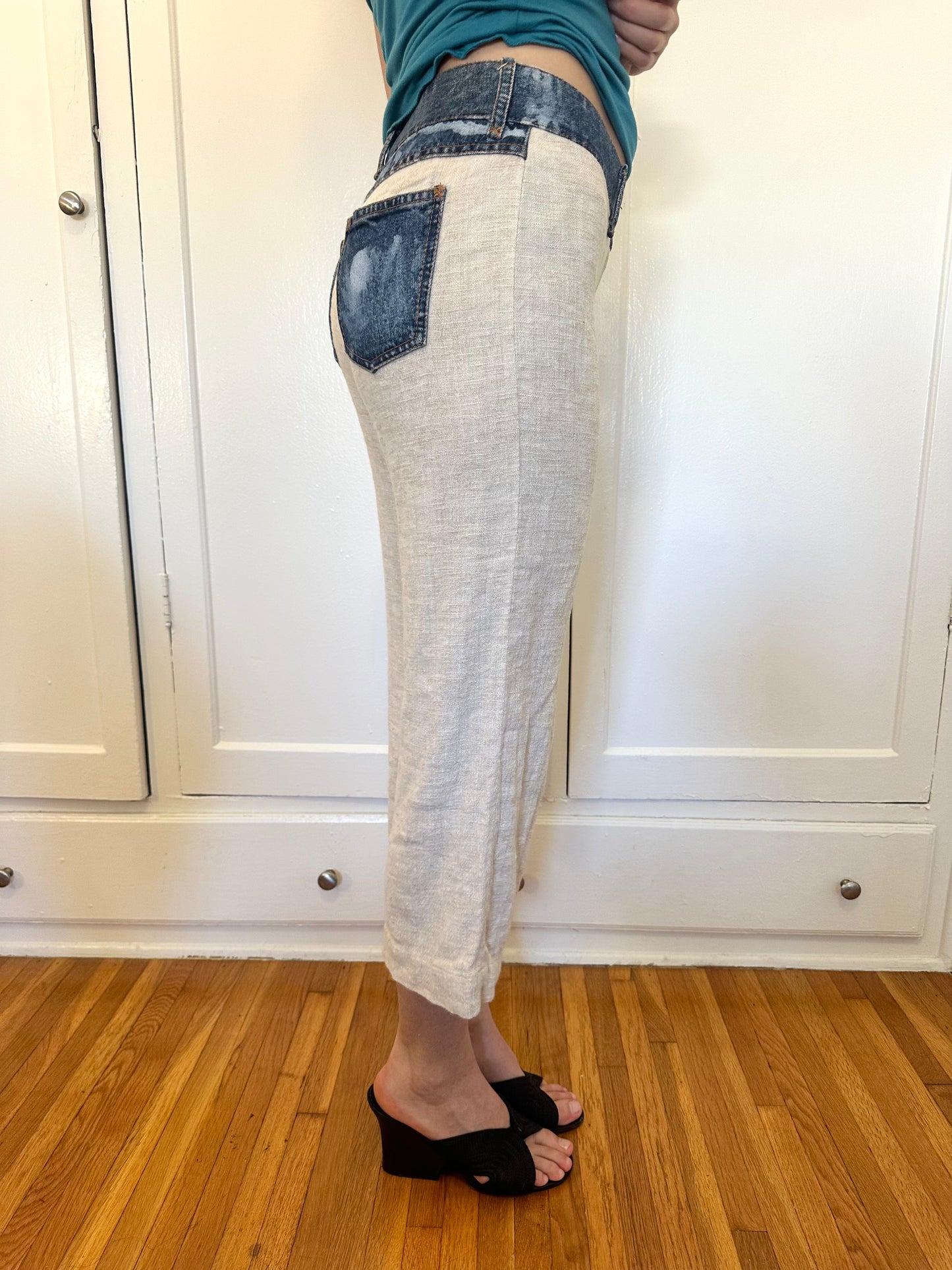 Dolce & Gabbana - Linen & Denim Capris