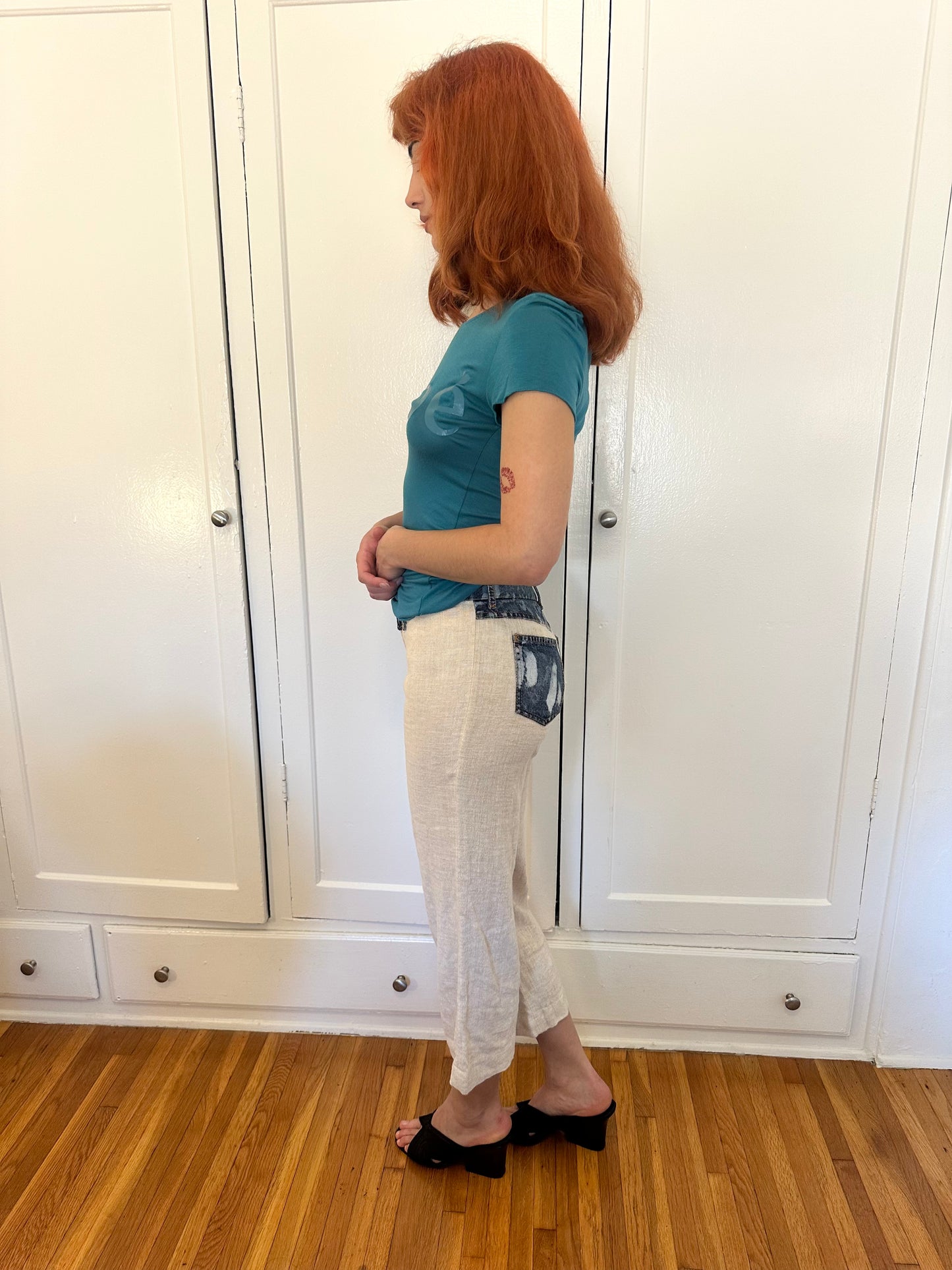 Dolce & Gabbana - Linen & Denim Capris