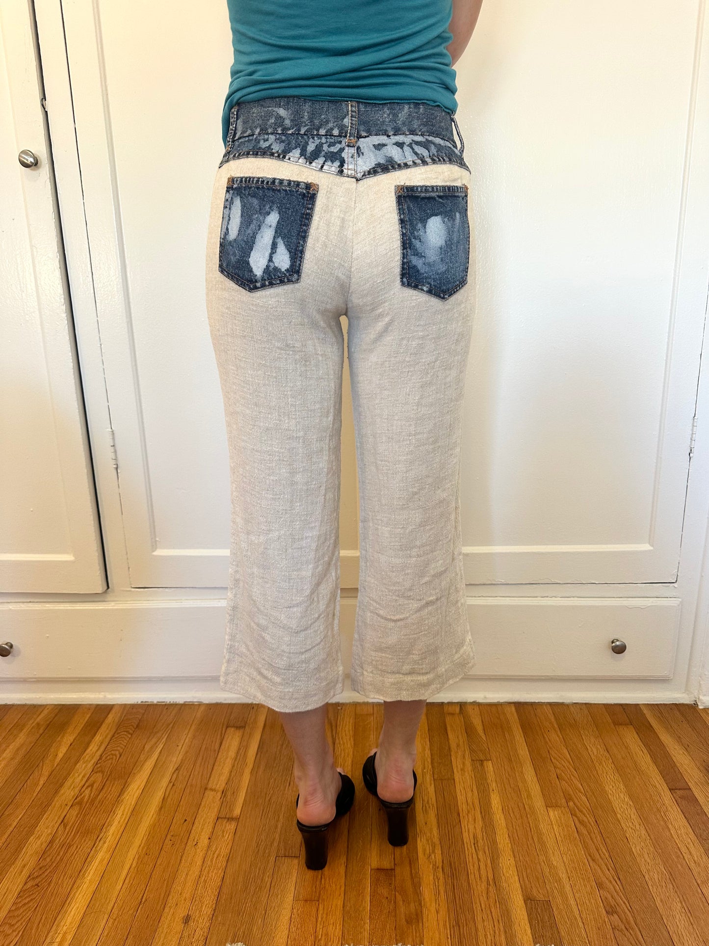 Dolce & Gabbana - Linen & Denim Capris