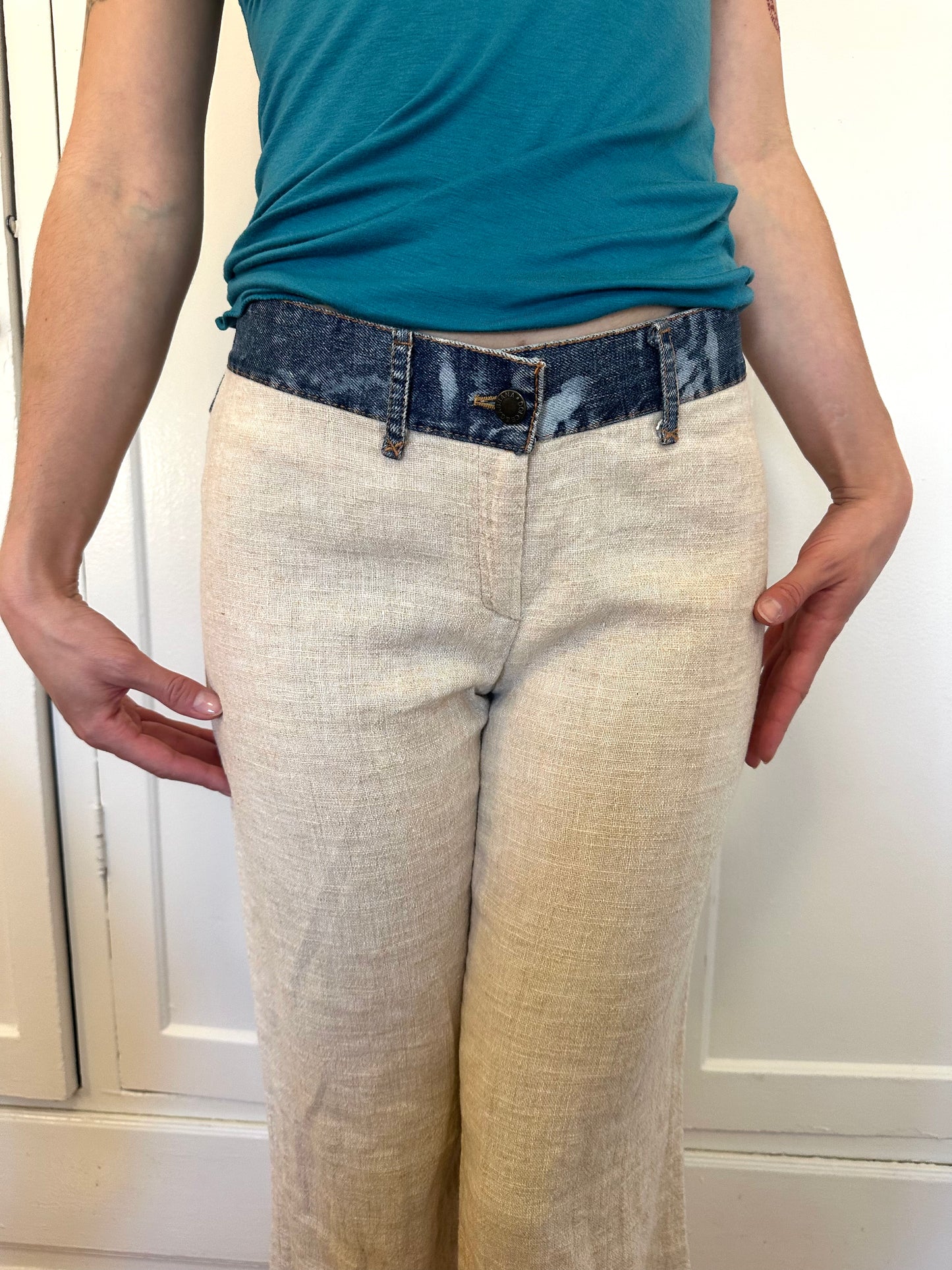 Dolce & Gabbana - Linen & Denim Capris