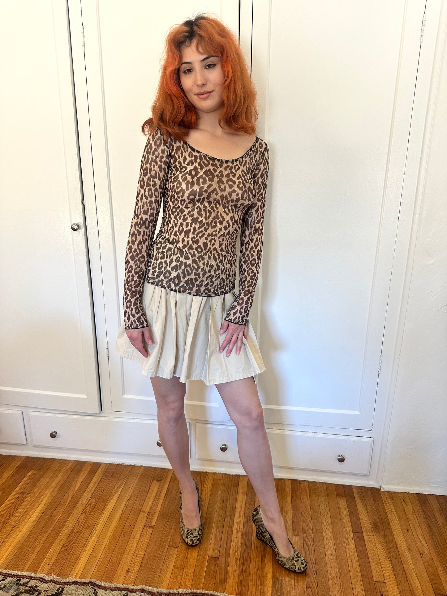 D&G - Cheetah Mesh Top