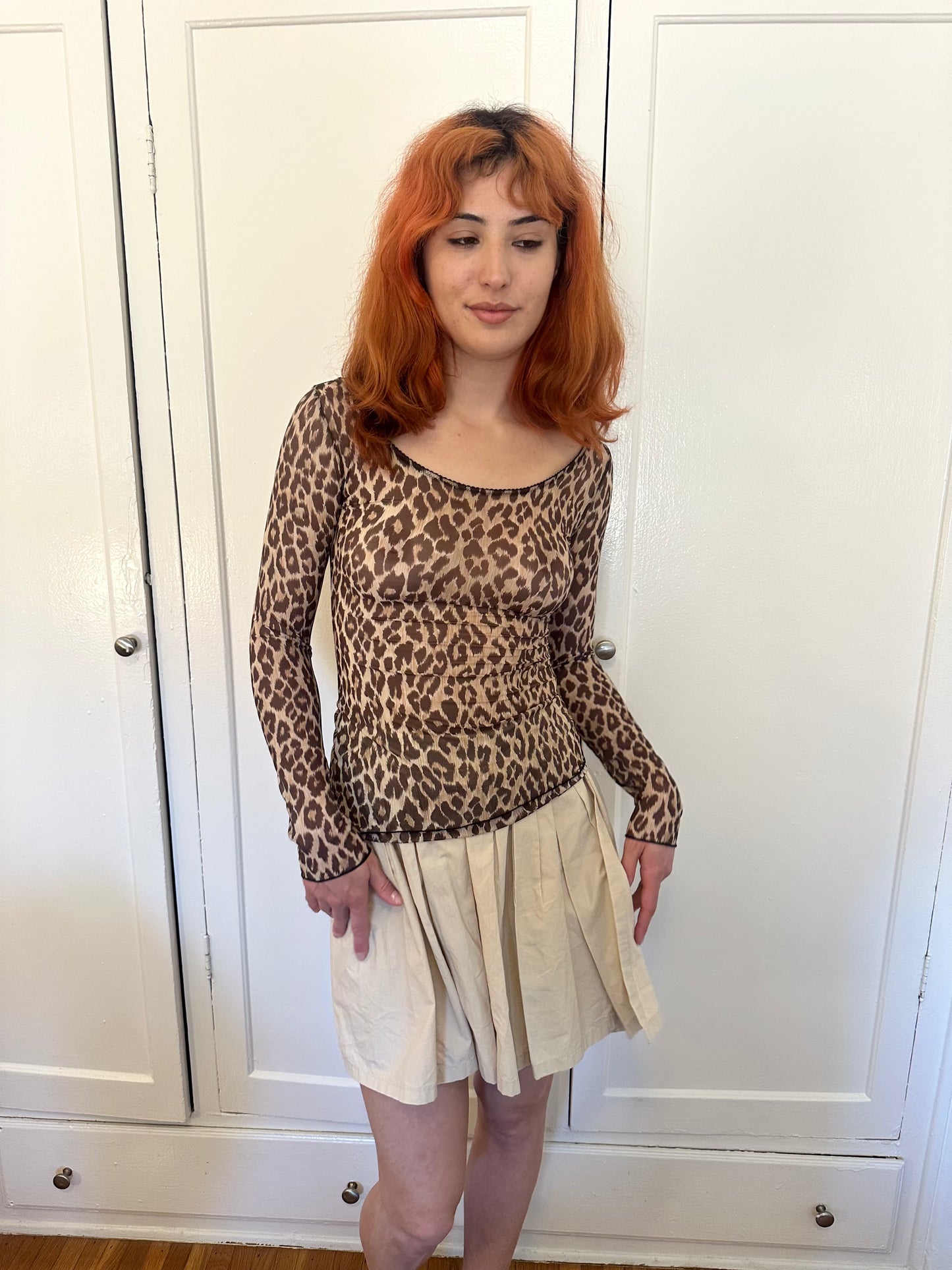 D&G - Cheetah Mesh Top