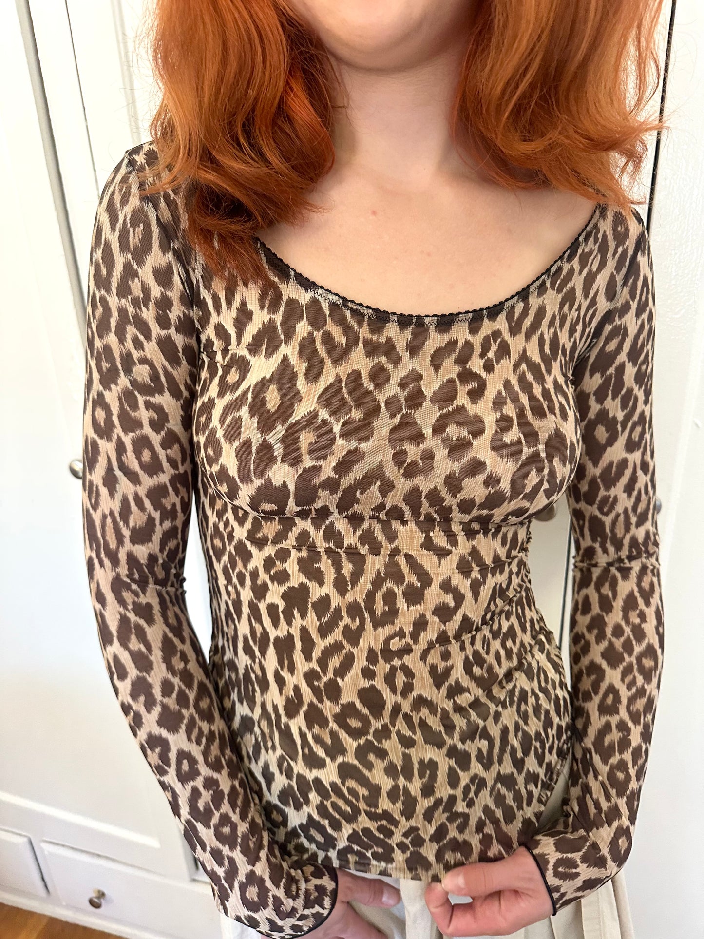 D&G - Cheetah Mesh Top