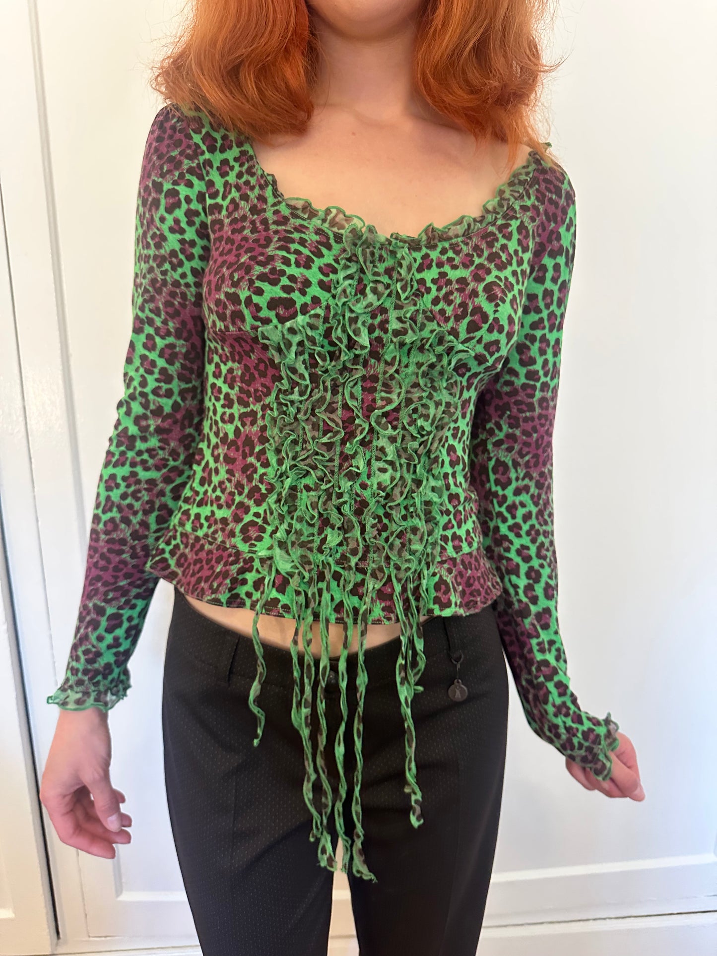 Ungaro Fever - Green Cheetah Top