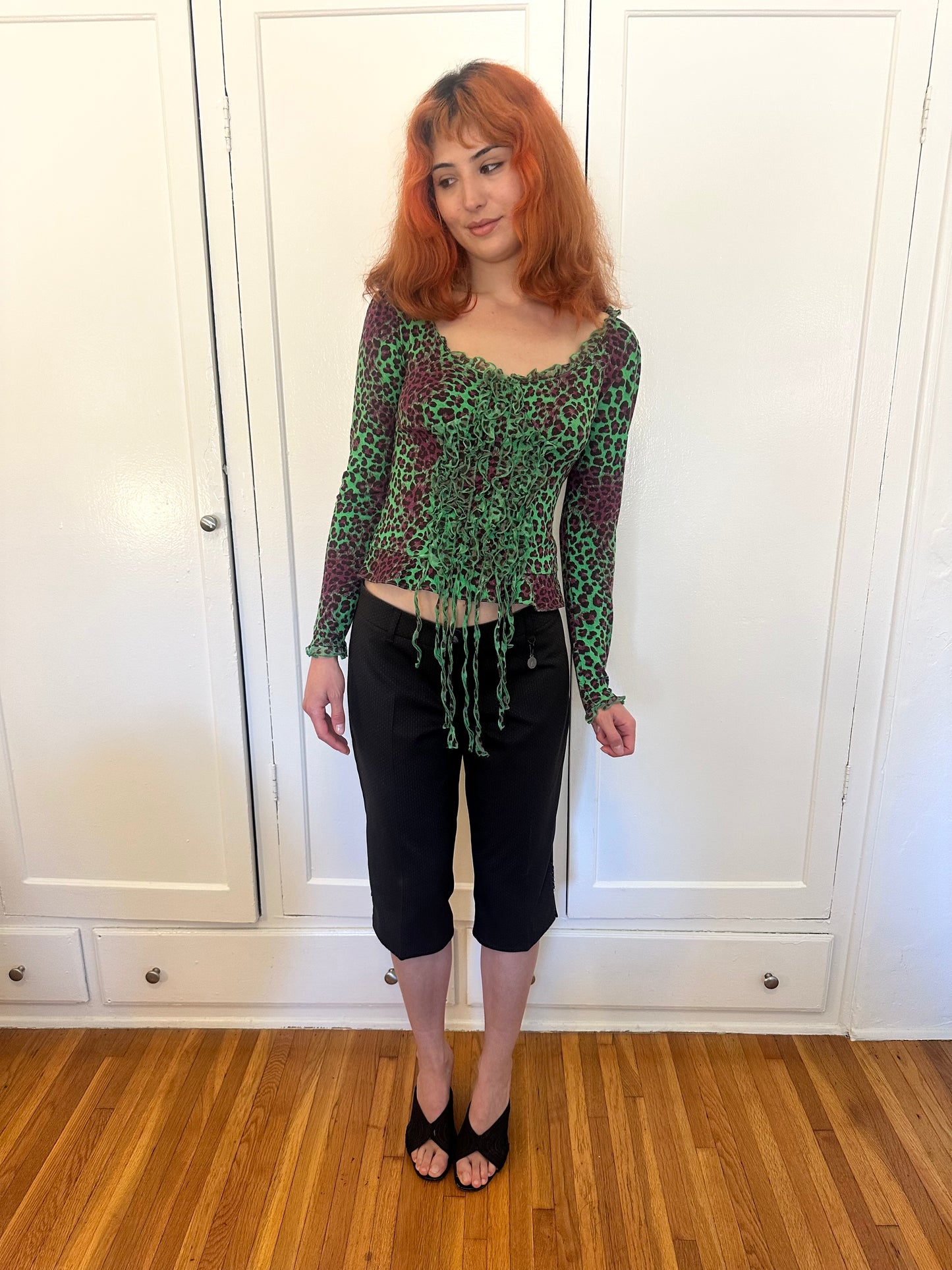 Ungaro Fever - Green Cheetah Top