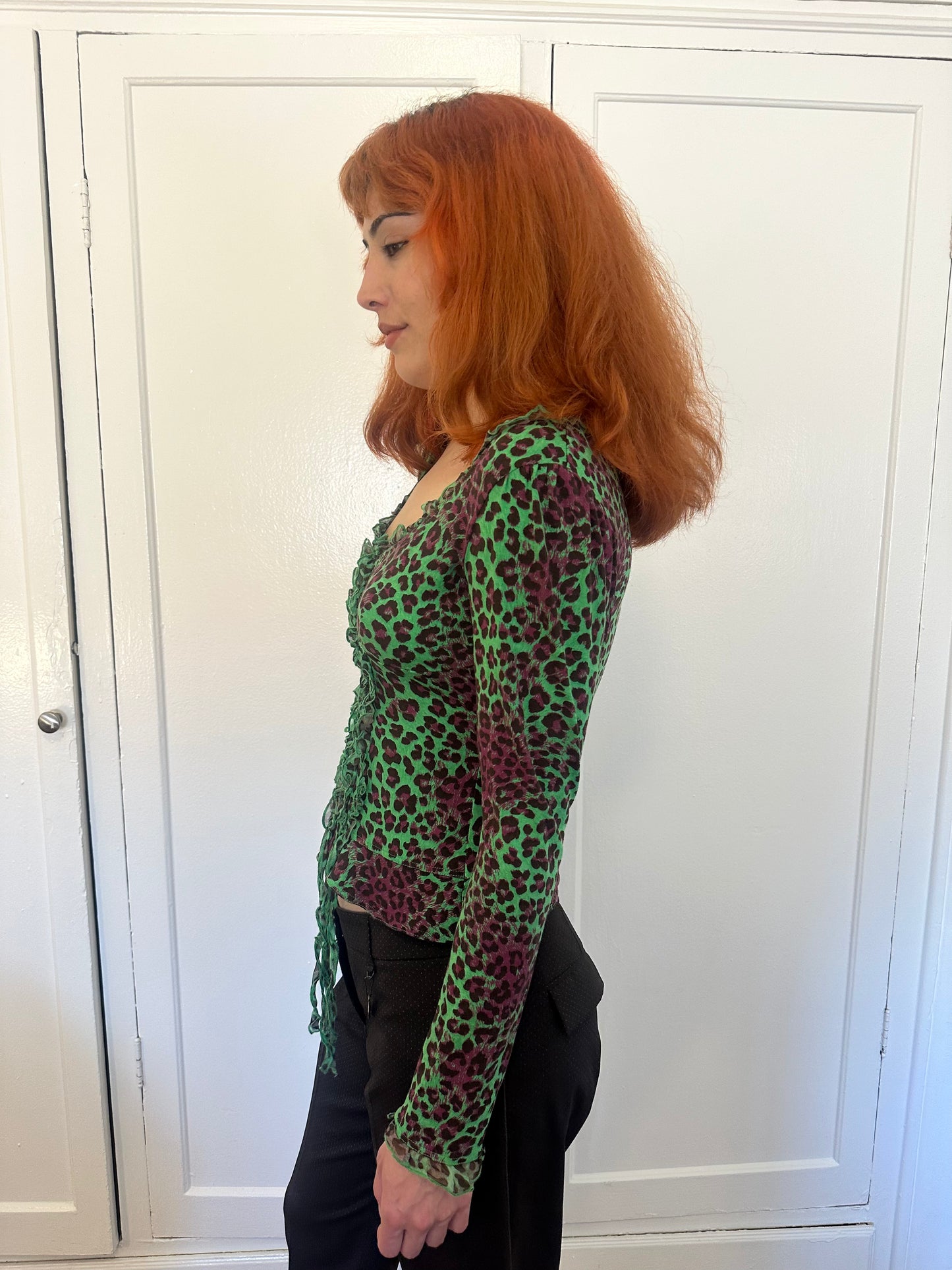 Ungaro Fever - Green Cheetah Top