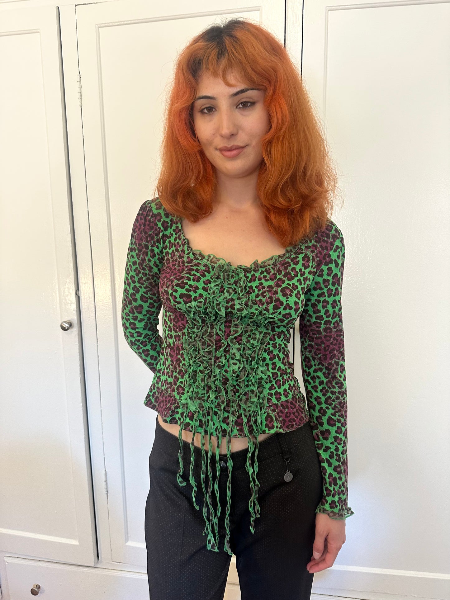 Ungaro Fever - Green Cheetah Top