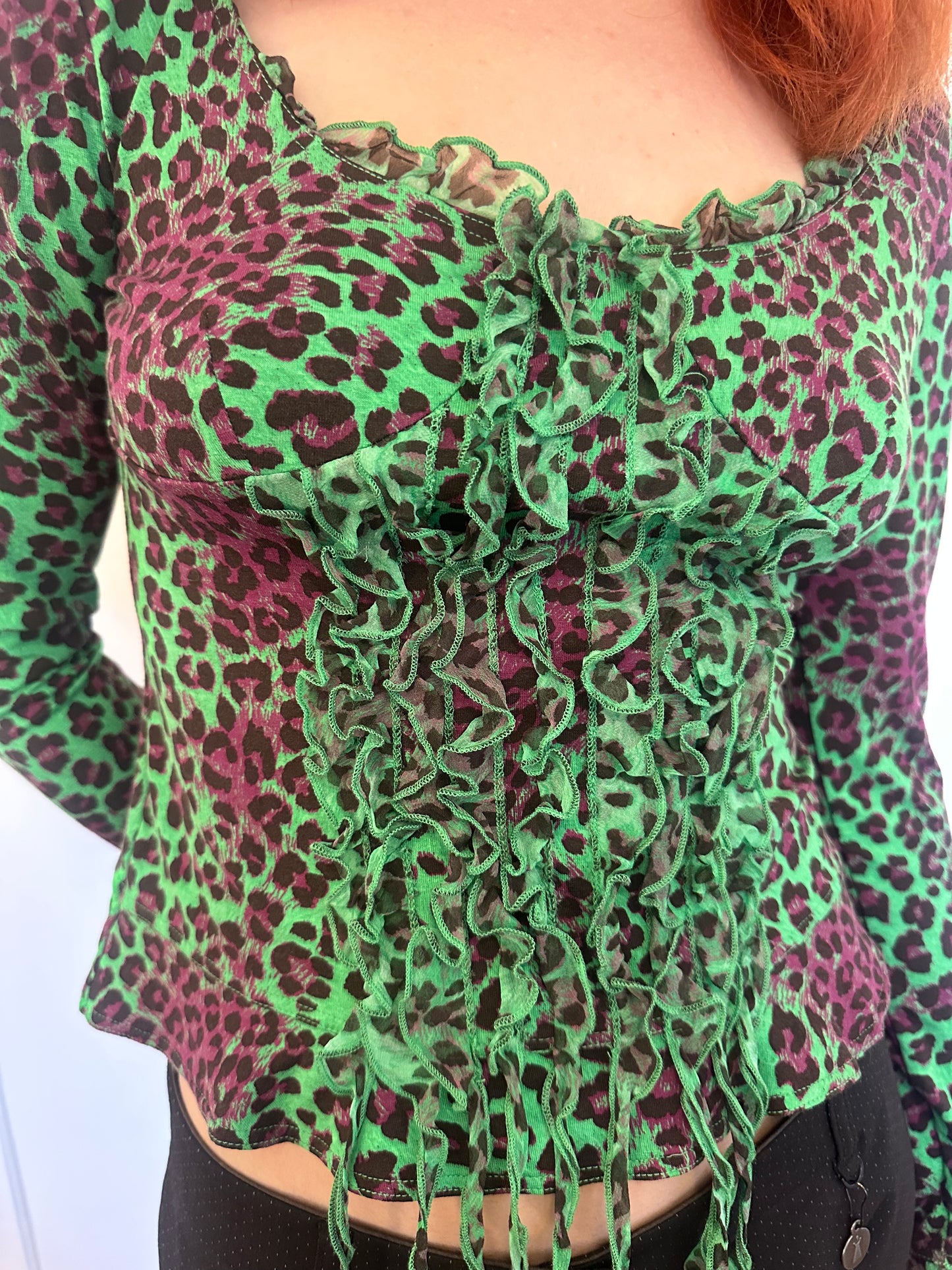Ungaro Fever - Green Cheetah Top