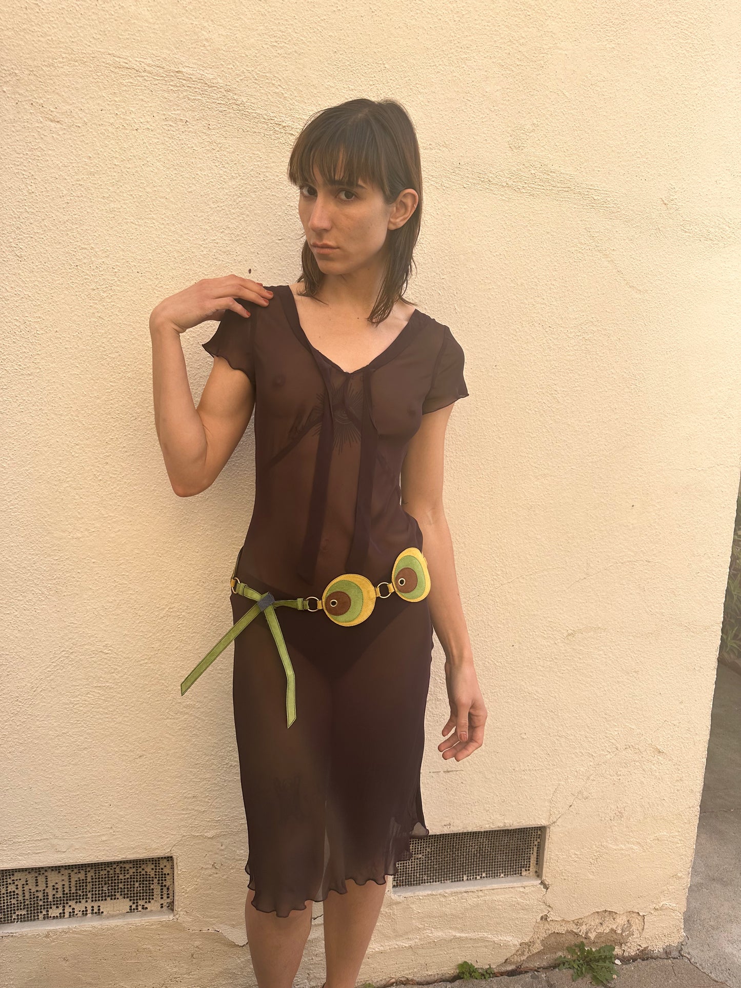 Eggplant Sheer Dress